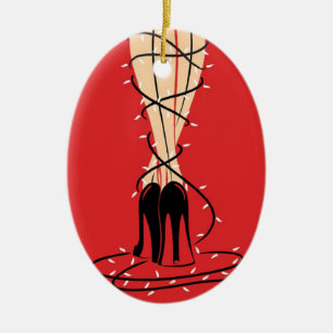 Ovale versiering omkort keramisch ornament