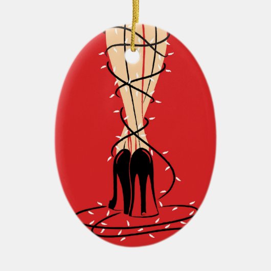 Ovale versiering omkort keramisch ornament (Voorkant)