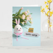 Ovale Vriend Hallo Lente Kaart (Gele Bloem)