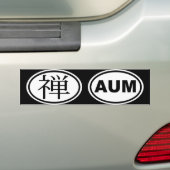 Ovale Zen Auto Sticker (Op auto)