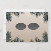 Ovale zonnebril zomer strand zwembad feest kaart (Achterkant)
