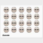 Ovale zonnebril Zomer Strand Zwembad Party Ronde Sticker (Vel)