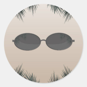 Ovale zonnebril Zomer Strand Zwembad Party Ronde Sticker
