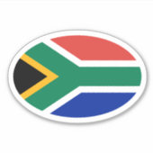 Ovale Zuid-Afrika vlag vinyl auto sticker (Voorkant)