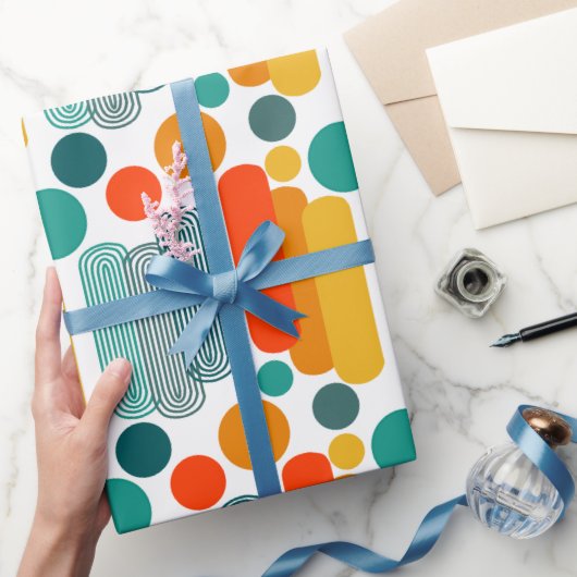 Ovalen en cirkels cadeaupapier (Geschenken)