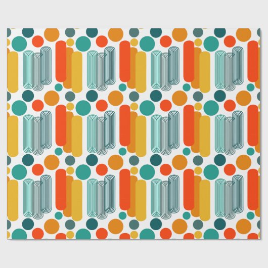 Ovalen en cirkels cadeaupapier (Vlak)