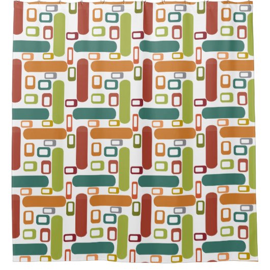 Ovalen en cirkels douchegordijn (Voorkant)