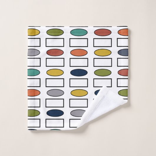 Ovalen en rechthoeken bad handdoek (Wasdoekje)