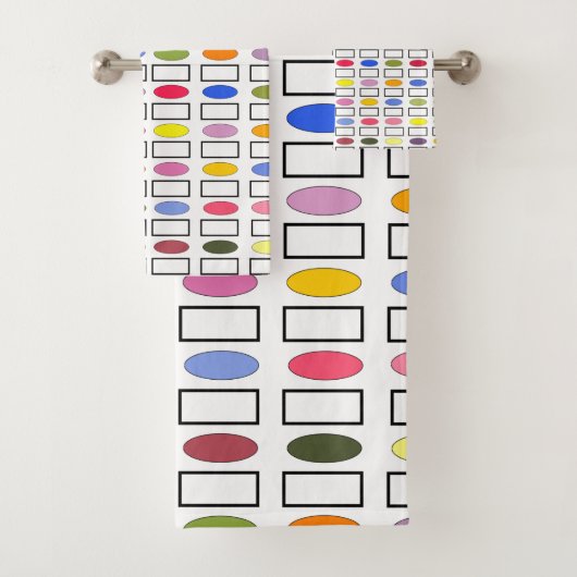 Ovalen en Rechthoeken — Kleine bloemknollen Bad Handdoek (Insitu)