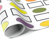 Ovalen en Rechthoeken — Kleine bloemknollen Cadeaupapier (Rol Hoek)