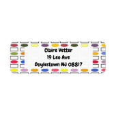 Ovalen en Rechthoeken — Kleine bloemknollen Etiket (Voorkant)