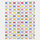 Ovalen en Rechthoeken — Kleine bloemknollen Fleece Deken (Voorkant)