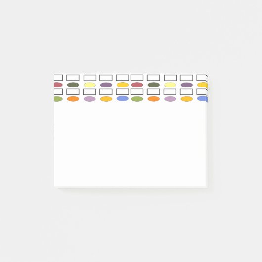 Ovalen en Rechthoeken — Kleine bloemknollen Post-it® Notes (Voorkant)