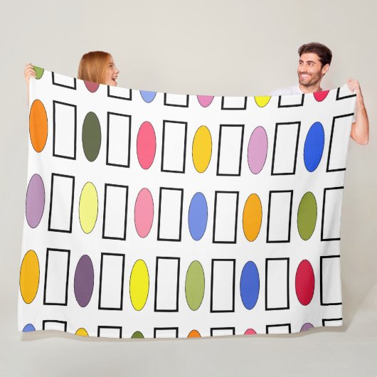Ovalen en Rechthoeken — Vloertuin Fleece Deken (In situ)