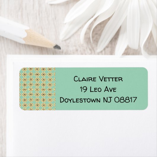 Ovalen en Starbursts Etiket (Insitu)