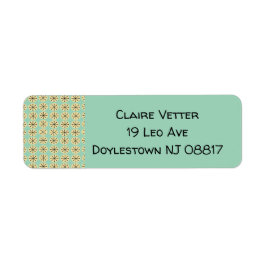 Ovalen en Starbursts Etiket