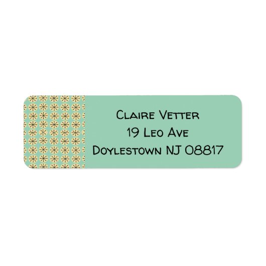 Ovalen en Starbursts Etiket (Voorkant)