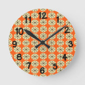 Ovalen en Starbursts Ronde Klok (Voorkant)