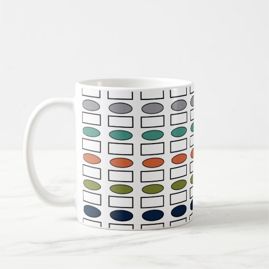 Ovals and Rectangles Koffiemok (Links)