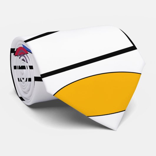 Ovals en Rechthoeken – Bloementuin Stropdas (Opgerold)