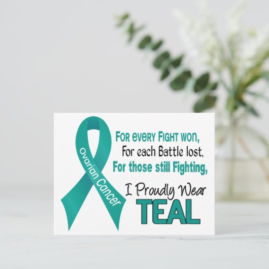 Ovariale Kanker voor Elke ..... Draage Briefkaart (Staand voorkant)