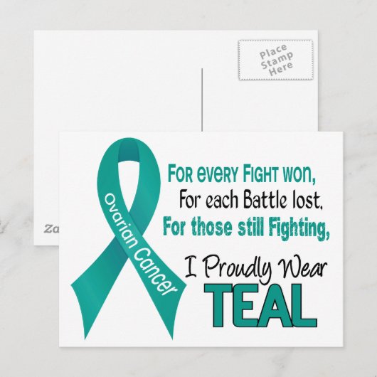 Ovariale Kanker voor Elke ..... Draage Briefkaart (Voorkant / Achterkant)