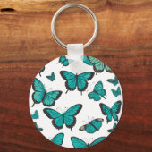 Ovarian Cancer Awareness Lint en Vlinder Sleutelhanger (Achterkant)