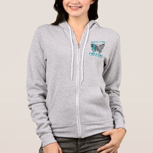 Ovarian Cancer Awareness Month Ribbon Gifts Hoodie (Voorkant)