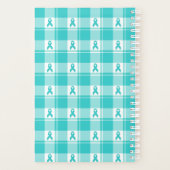 Ovarian Cancer Awareness Plaid Planner, Teal Planner (Achterkant)
