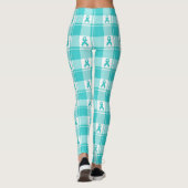 Ovarian Cancer Awareness Plaid Teal Ribbon Leggings (Achterkant)