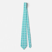 Ovarian Cancer Awareness Plaid Teal Ribbon Stropdas (Voorkant)