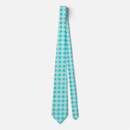 Ovarian Cancer Awareness Plaid Teal Ribbon Stropdas
