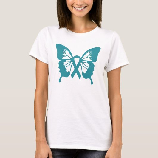 Ovarian Cancer Butterfly t shirt (Voorkant)