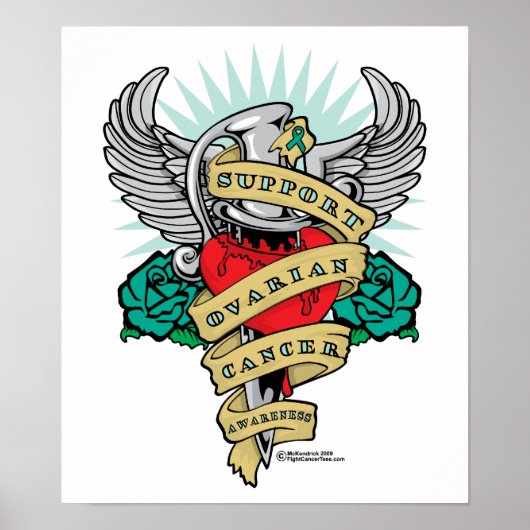 Ovarian Cancer Dagger Poster (Voorkant)