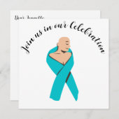 Ovarian Cancer End of Chemo Party Invitation Kaart (Voorkant / Achterkant)