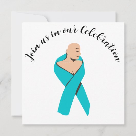 Ovarian Cancer End of Chemo Party Invitation Kaart (Voorkant)