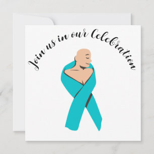 Ovarian Cancer End of Chemo Party Invitation Kaart