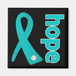 Ovarian Cancer Hope Ribbon Magneet