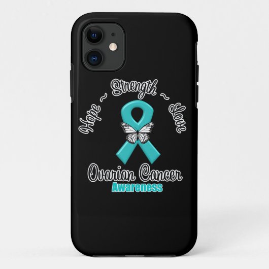 Ovarian Cancer Hope Sterkte Love Case-Mate iPhone Case (Achterkant)