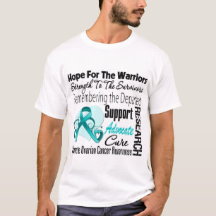 Ovarian Cancer Hope Tribution Collage T-shirt