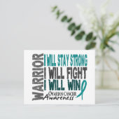Ovarian Cancer Warrior Briefkaart (Staand voorkant)