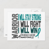 Ovarian Cancer Warrior Briefkaart (Voorkant / Achterkant)