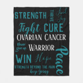Ovarian Cancer Warrior deken (Voorkant)