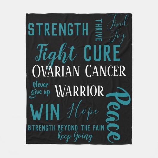 Ovarian Cancer Warrior deken (Voorkant)