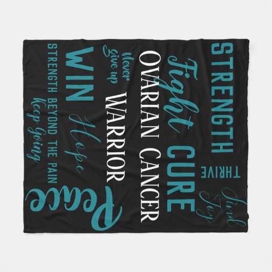 Ovarian Cancer Warrior deken (Voorkant (Horizontaal))