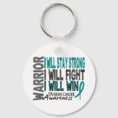 Ovarian Cancer Warrior Sleutelhanger (Voorkant)