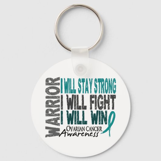 Ovarian Cancer Warrior Sleutelhanger (Voorkant)
