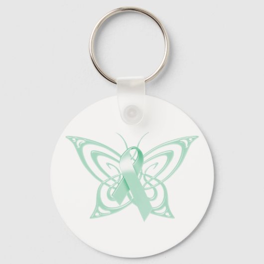 Ovarium Cancer Awareness Butterfly Sleutelhanger (Voorkant)