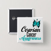 Ovarium Cancer Awareness Butterfly Vierkante Button 5,1 Cm (Voorkant /achterkant)