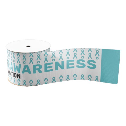 Ovarium Cancer Awareness Pattern Grosgrain Lint (Spoel)